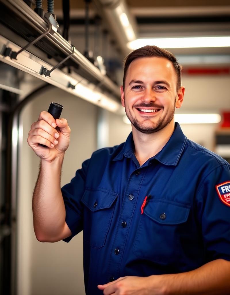 Washington Garage Doors professional technician servicing a garage door